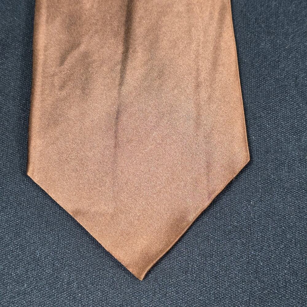 Giorgio Bissoni Men's Bronze Brown 100% Silk Classic Necktie Tie